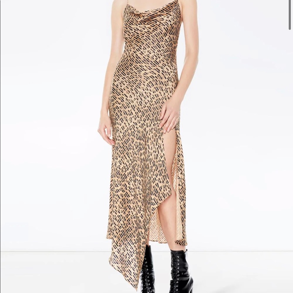 Alice + Olivia Harmony Asymmetric Slip Dress Sz 6 🐆